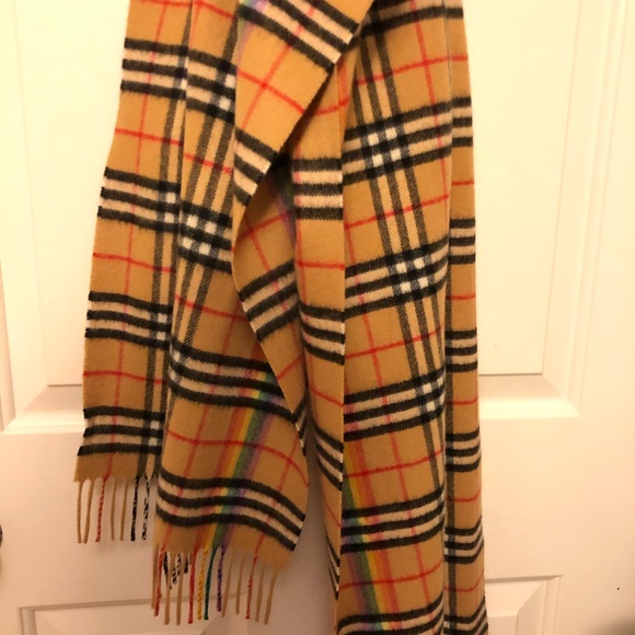 Burberry Cashmere Rainbow Scarf